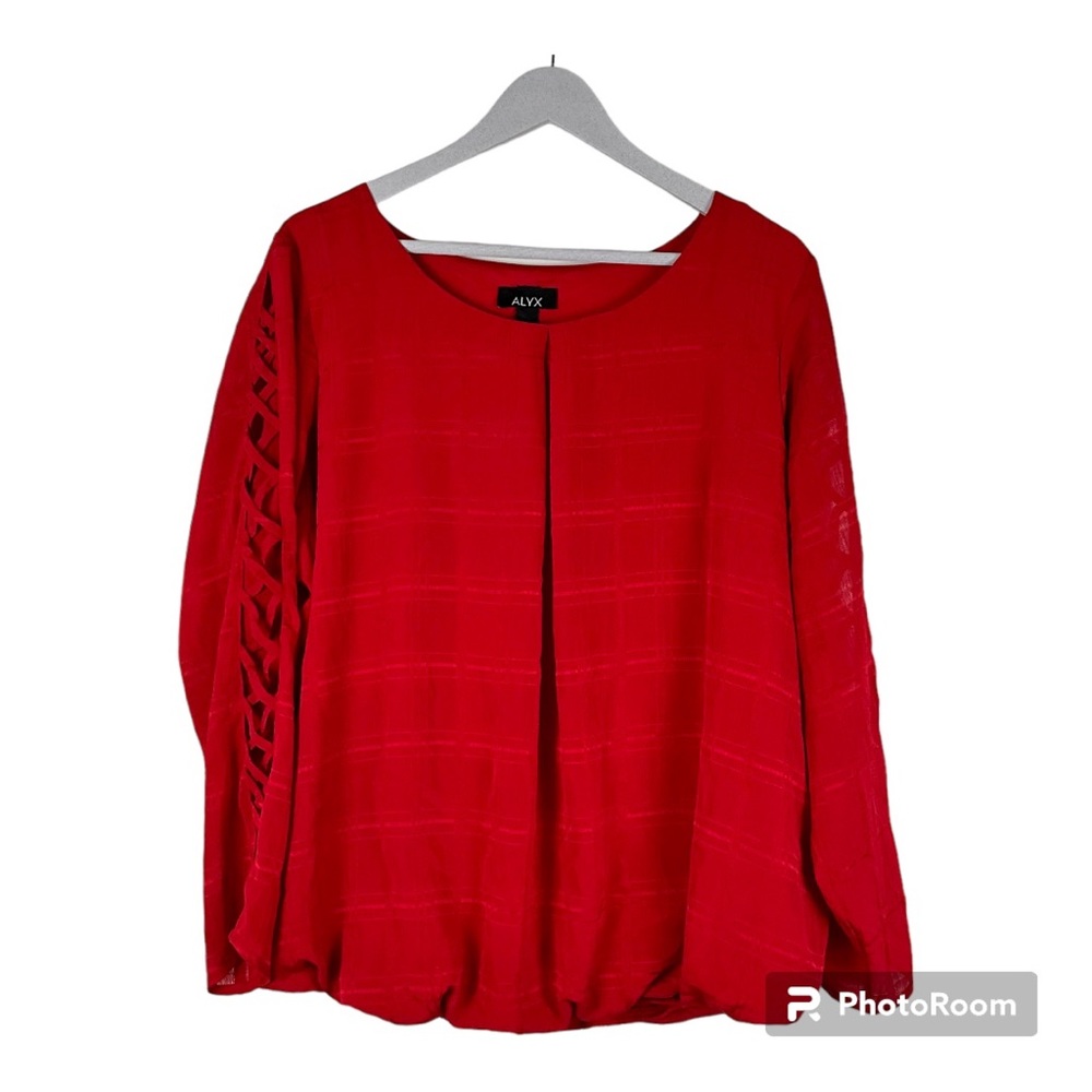 ALYX Women’s red‎ top blouse long sleeve Size 1X